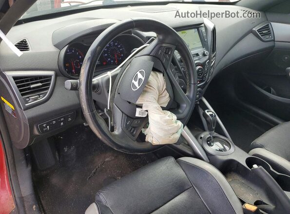 KMHTC6AE1GU259662 2016 HYUNDAI VELOSTER Red წინა პანელის ხედი