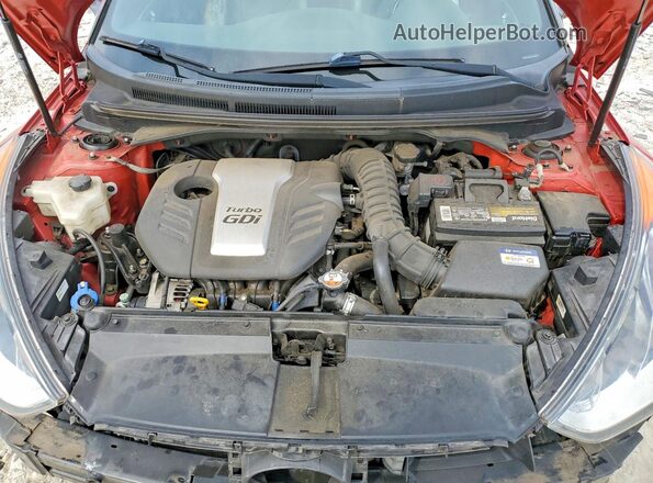 KMHTC6AE1GU259662 2016 HYUNDAI VELOSTER Red უკანა სალონის ხედი