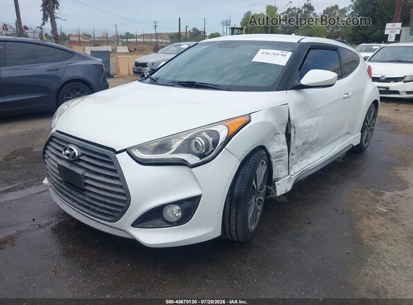 KMHTC6AE2GU292489 2016 HYUNDAI VELOSTER White წინა მარცხენა ხედი სამი მეოთხედიდან