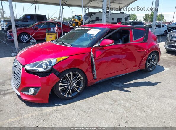 KMHTC6AE2GU302681 2016 HYUNDAI VELOSTER Красный Передняя левая четверть