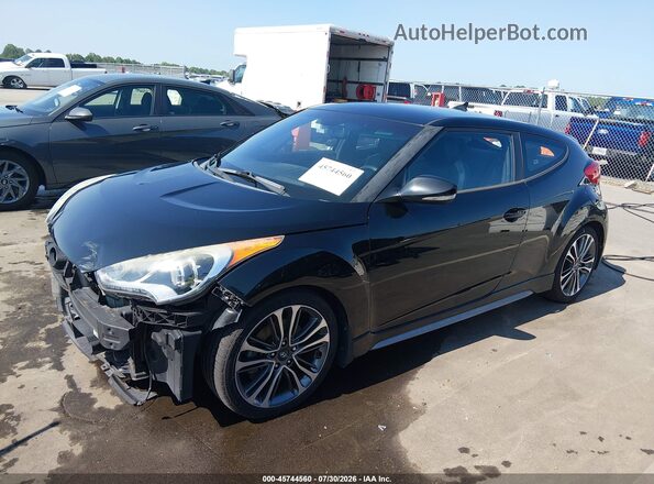 KMHTC6AE3GU278424 2016 HYUNDAI VELOSTER Black წინა მარცხენა ხედი სამი მეოთხედიდან