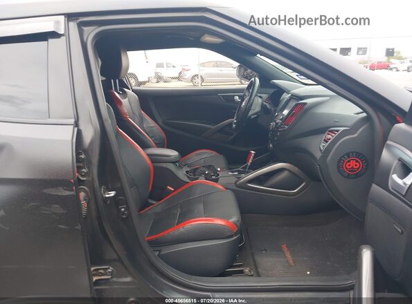 KMHTC6AE3HU314243 2017 HYUNDAI VELOSTER Black წინა სალონის ხედი
