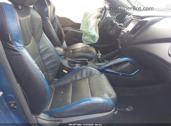KMHTC6AE4GU262264 2016 HYUNDAI VELOSTER Синий Вид салона спереди