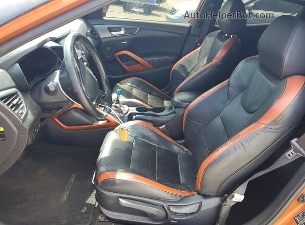 KMHTC6AE4GU295197 2016 HYUNDAI VELOSTER Orange Widok wnętrza z przodu