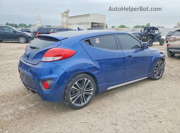 KMHTC6AE5GU294785 2016 HYUNDAI VELOSTER Синий Задняя правая четверть