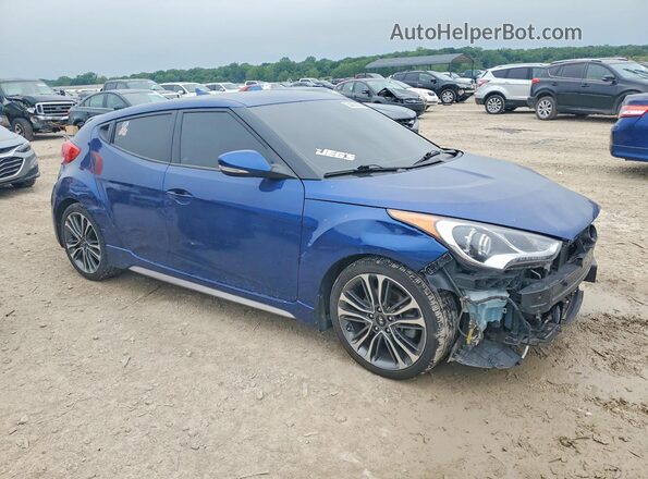 KMHTC6AE5GU294785 2016 HYUNDAI VELOSTER Синий Передняя правая четверть