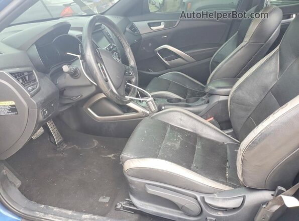 KMHTC6AE5GU294785 2016 HYUNDAI VELOSTER Синий Вид салона спереди