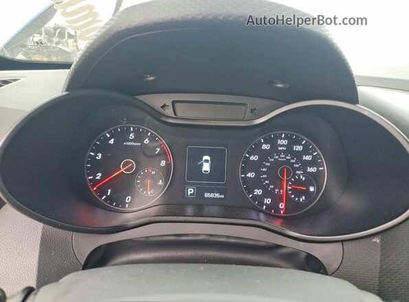 KMHTC6AE5GU294785 2016 HYUNDAI VELOSTER Синий Вид щитка приборов