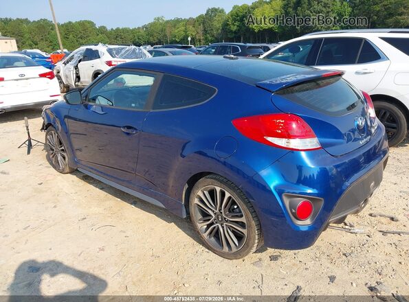 KMHTC6AE6HU314673 2017 HYUNDAI VELOSTER Blue Trasero izquierdo