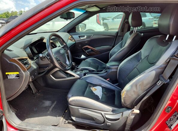KMHTC6AE7GU260959 2016 HYUNDAI VELOSTER Red Front interior view