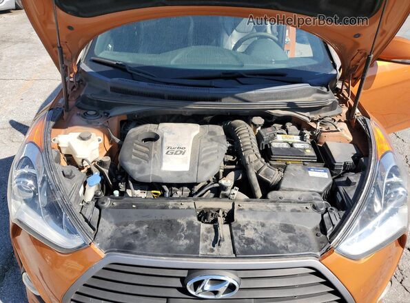 KMHTC6AE9GU257173 2016 HYUNDAI VELOSTER Оранжевый Вид подкапотного пространства