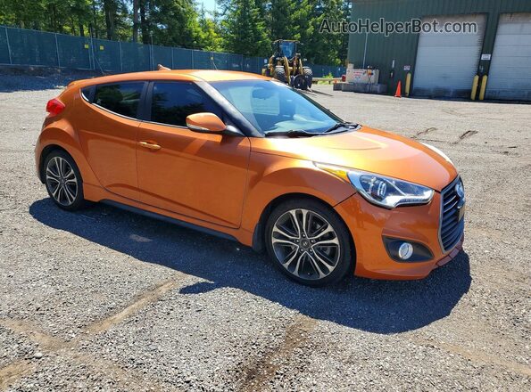 KMHTC6AE9GU289654 2016 HYUNDAI VELOSTER Оранжевый Передняя правая четверть