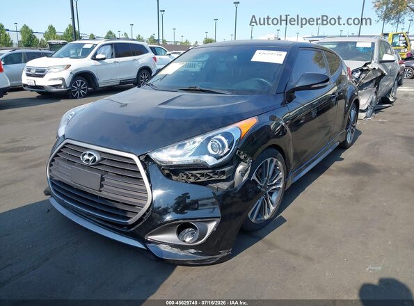 KMHTC6AE9HU313565 2017 HYUNDAI VELOSTER Black Front view