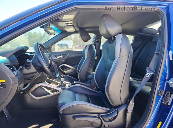 KMHTC6AEXGU272233 2016 HYUNDAI VELOSTER Blue Front interior view