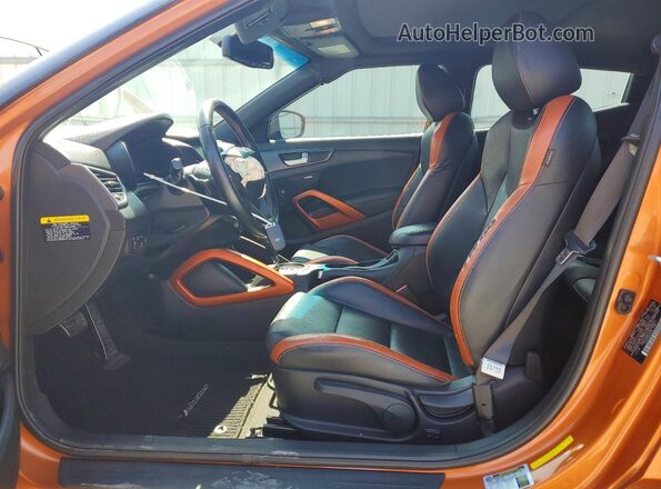 KMHTC6AEXGU296631 2016 HYUNDAI VELOSTER Orange Widok wnętrza z przodu