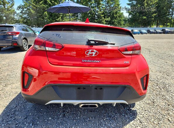 KMHTG6AF4MU032734 2021 HYUNDAI VELOSTER Red Հետևի տեսք