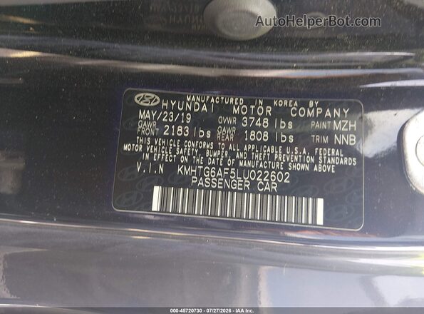 KMHTG6AF5LU022602 2020 HYUNDAI VELOSTER Черный Вид подкапотного пространства