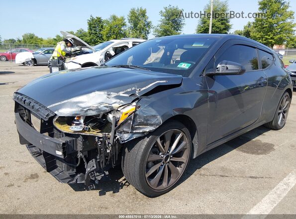 KMHTG6AFXKU005714 2019 HYUNDAI VELOSTER Gray Front left