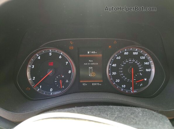 KMHTH6AB4LU021872 2020 HYUNDAI VELOSTER Black Instrument cluster view