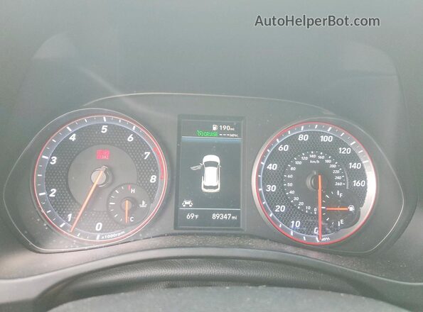 KMHTH6AB7KU007141 2019 HYUNDAI VELOSTER Gray Widok zestawu wskaźników