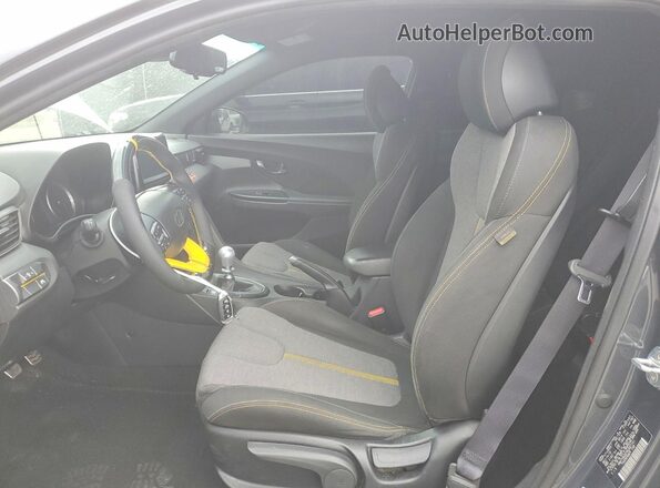 KMHTH6AB7KU007141 2019 HYUNDAI VELOSTER Gray Widok wnętrza z przodu
