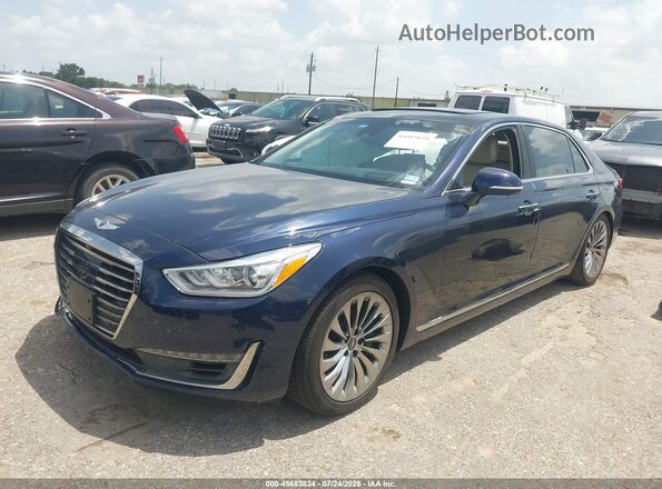 KMTF54JH0KU059151 2019 GENESIS G90 Blue Vista tres cuartos delantera izquierda