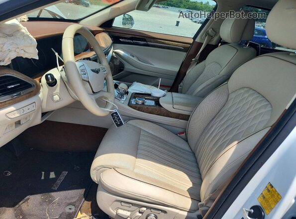 KMTF54PH2MU091013 2021 GENESIS G90 White Widok wnętrza z przodu