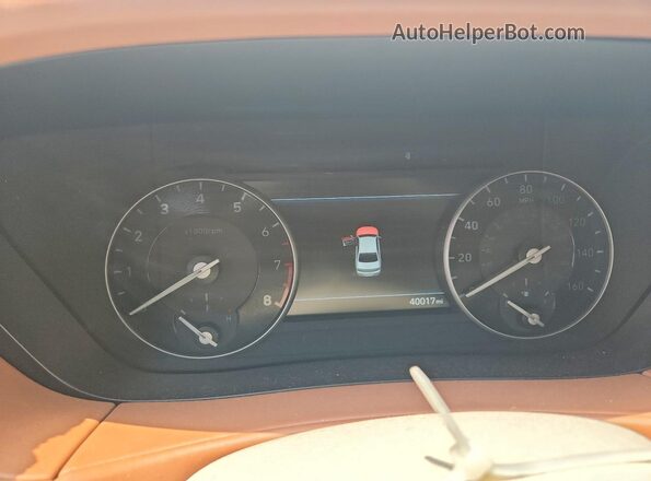 KMTF54PH2MU091013 2021 GENESIS G90 White Widok zestawu wskaźników