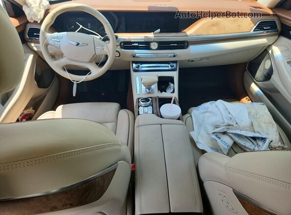 KMTF54PH2MU091013 2021 GENESIS G90 White Widok deski rozdzielczej