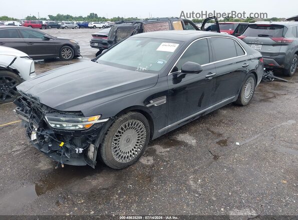 KMTF54PH9MU090635 2021 GENESIS G90 Black წინა მარცხენა ხედი სამი მეოთხედიდან