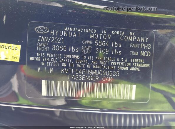 KMTF54PH9MU090635 2021 GENESIS G90 Black ძრავის განყოფილების ხედი