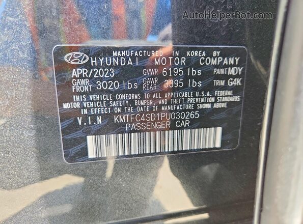 KMTFC4SD1PU030265 2023 GENESIS G90 Угольный Вид подкапотного пространства