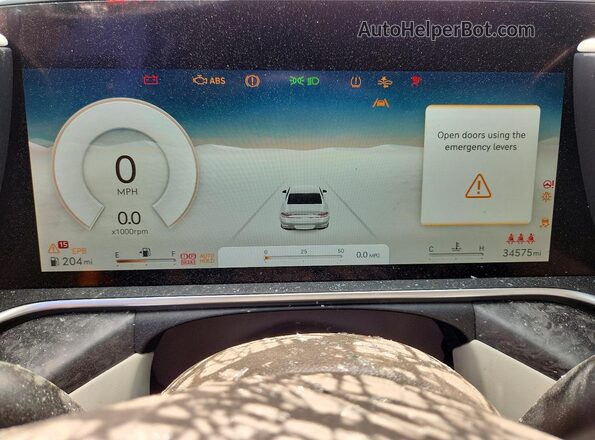 KMTFC4SD3PU028727 2023 GENESIS G90 Black Instrument cluster view