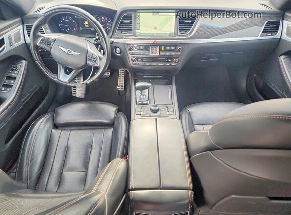 KMTFN4JB4KU326304 2019 GENESIS G80 Black Առջևի վահանակի տեսք