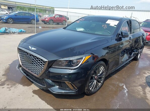 KMTFN4JB6LU331943 2020 GENESIS G80 Black წინა მარცხენა ხედი სამი მეოთხედიდან
