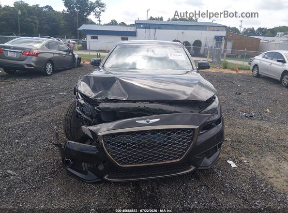 KMTFN4JB7KU313319 2019 GENESIS G80 Black Widok wnętrza z tyłu
