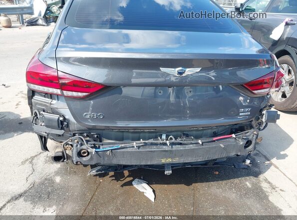KMTFN4JBXKU306798 2019 GENESIS G80 Gray Դիմացի տեսք