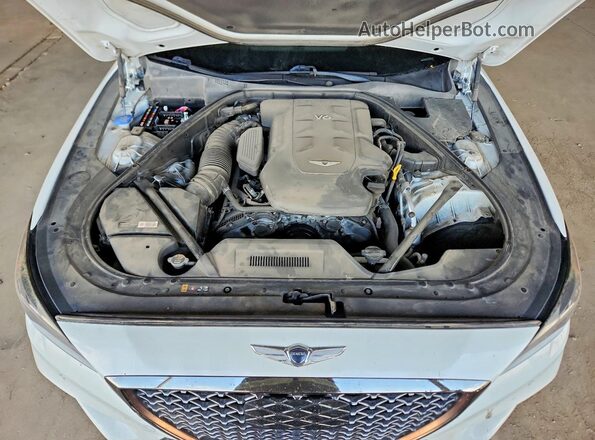 KMTFN4JE1LU335148 2020 GENESIS G80 White Rear interior view