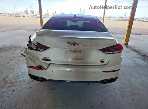 KMTFN4JE1LU335148 2020 GENESIS G80 White Rear view