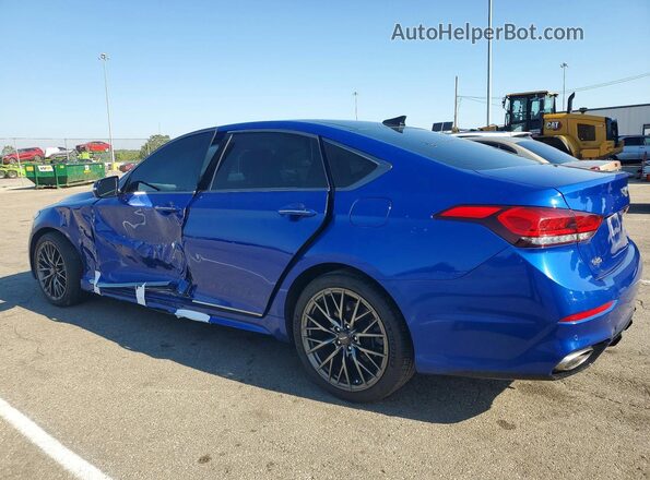 KMTFN4JE9LU329548 2020 GENESIS G80 Blue Rear left