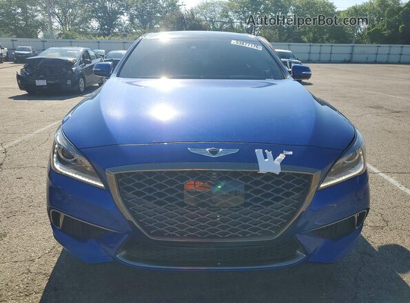 KMTFN4JE9LU329548 2020 GENESIS G80 Blue Front view