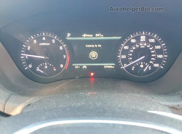 KMTFN4JE9LU329548 2020 GENESIS G80 Blue Instrument cluster view