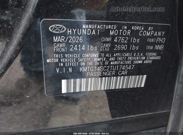 KMTG14SC2TU174547 2026 GENESIS G70 Black Widok komory silnika