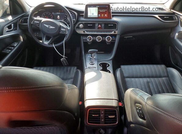 KMTG34LA2MU070729 2021 GENESIS G70 Black Dashboard view