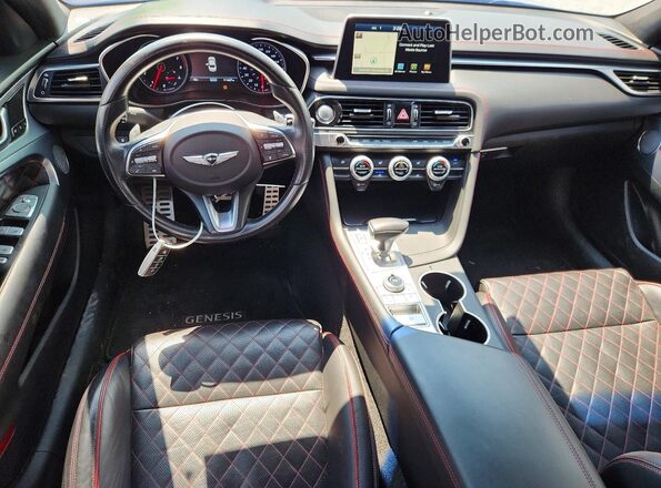 KMTG34LE0KU031038 2019 GENESIS G70 Черный Вид панели приборов