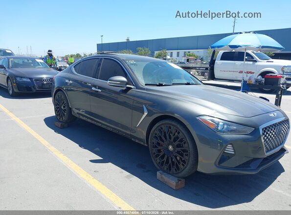 KMTG34LE0KU034716 2019 GENESIS G70 Gray წინა ხედი
