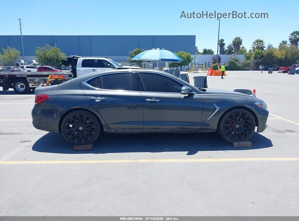 KMTG34LE0KU034716 2019 GENESIS G70 Gray უკანა სალონის ხედი