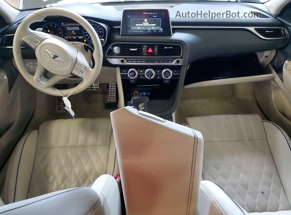 KMTG34LE1KU023871 2019 GENESIS G70 Gray Вид панелі приладів