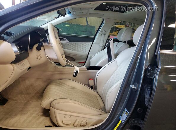 KMTG34LE1KU023871 2019 GENESIS G70 Gray Вид салону спереду
