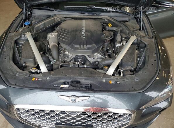 KMTG34LE1KU023871 2019 GENESIS G70 Gray Вид задньої частини салону